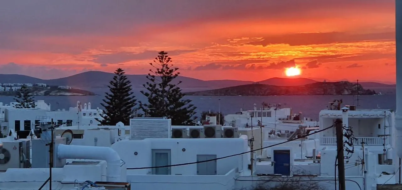 Floral Villa With Marvelous View To Mykonos Town Greece